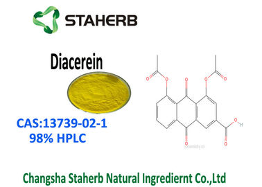 China Luz natural pura do extrato de Vera do aloés de 98% Diacerein - pó amarelo CAS 13739 02 1 fornecedor